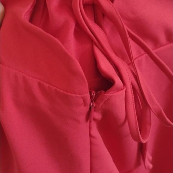 NWT Lulus Play On Curves Red Backless Scalloped Mini Dress S Sleeveless - Picture 12 of 14